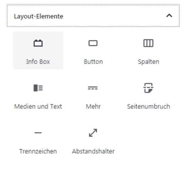 Wordpress backend layout